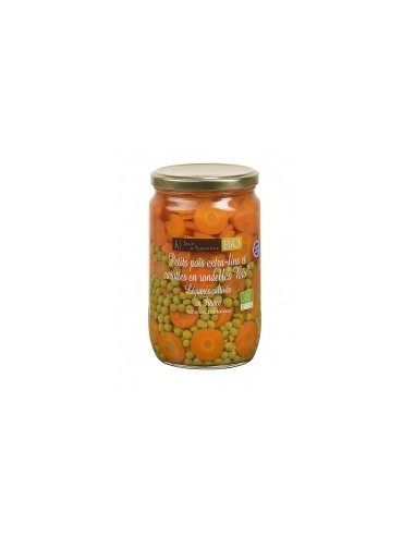 Petits pois extra fins et Carottes rondelles BIO 72CL BF