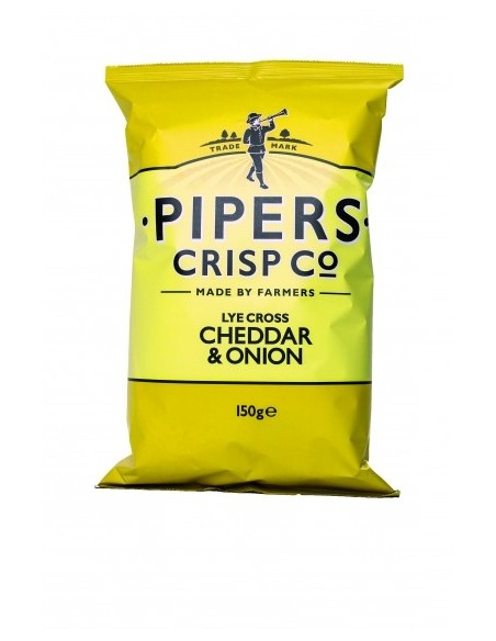 Pipers crips Cheddar onion - 150gr Pipers crips Cheddar onion - 150gr