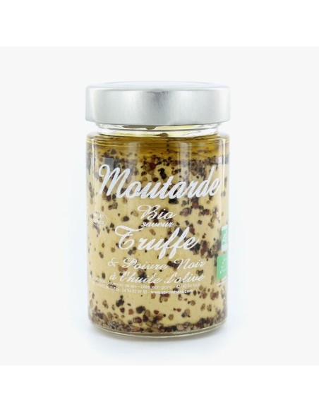 Moutarde BIO brisures Truffe d'été Poivre blanc JA - 175gr