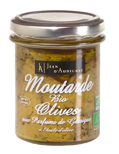 Moutarde BIO Olives noires et romarin  JA - 175gr