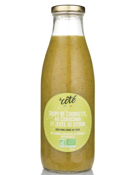 Soupe de courgettes au zeste de citron