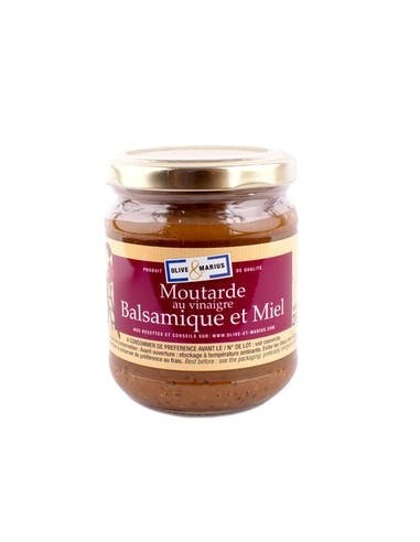 Moutarde balsamique et miel 200 gr - Olive et Marius