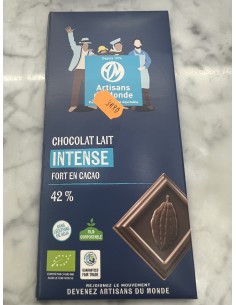 Chocolat au lait Bio fort en cacao 42%