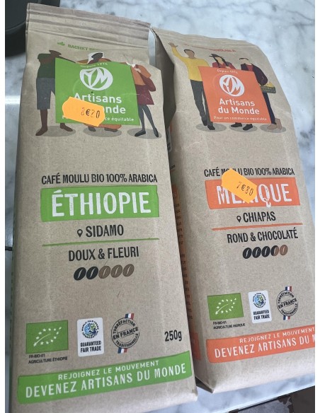Café moulu bio 100% Mexique Arabica Doux et Fleuri