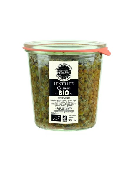 Lentilles cuisinées Bio