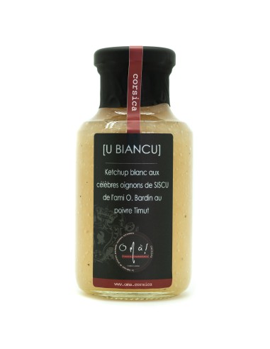 O Mà "U Biancu"  Ketchup blanc aux oignons de SISCU 270 gr