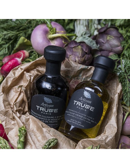 Huile d'olive vierge extra 99% saveur truffe noir - Artisan de la truffe