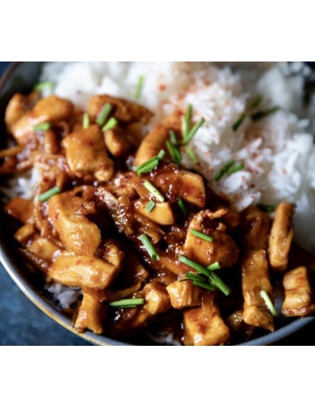 Poulet au caramel - Riz blanc - Traiteur Vietnamien