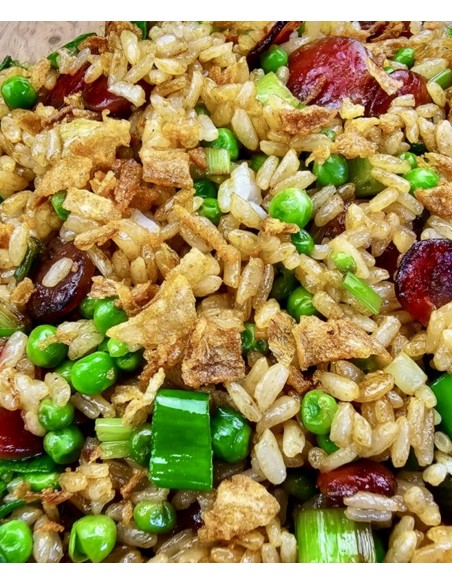 Riz sauté aux saucisses et mortadelle vietnamiennes - Traiteur Vietnamien