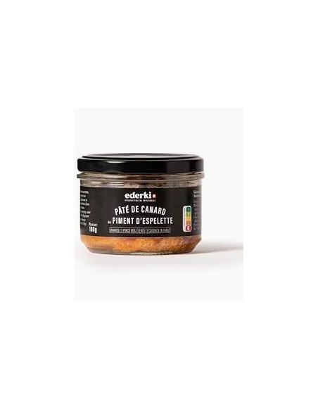 pâté de canard au piment d'espelette 180 gr - EDERKI